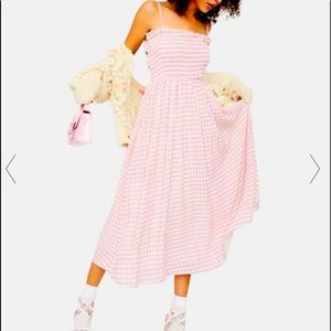 Pink dollskill Gingham maxi dress